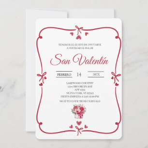 Spanish Valentines day Invitation