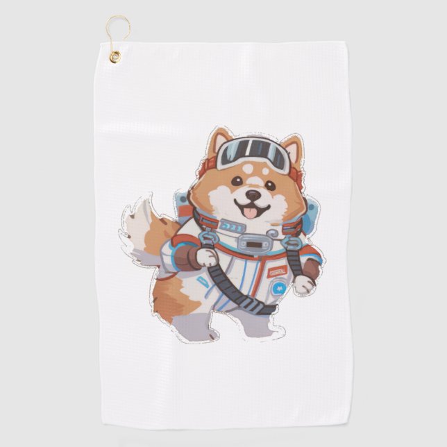 Spanish Water and wine Funny dog 1 Golf Towel (Front)