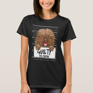 Spanish Water Dog Mugshot Guilty Dog T-Shirt