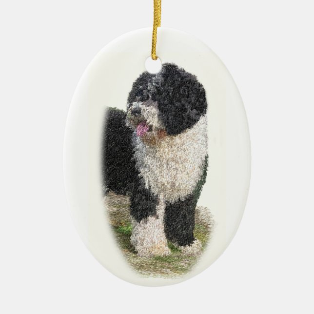 Spanish Water Dog Ornament (Front)
