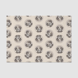 Spanish Water Dog Painting Brown Bicolor Dog Art Tissue Paper