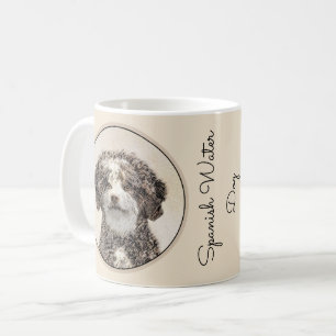 Spanish Water Dog Painting - Cute Original Dog Art Coffee Mug