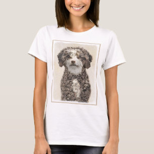 Spanish Water Dog Painting - Cute Original Dog Art T-Shirt