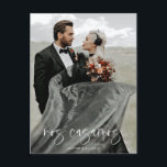 Spanish We Eloped | Post Card<br><div class="desc">This elopement announcement is an adorable way to tell the world your wedding date. You can customize this card to suit your needs.</div>