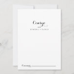 Spanish Wedding Advice Card<br><div class="desc">This Spanish wedding advice card is perfect for a modern wedding. The simple and elegant design features classic and fancy script typography in black and white. These cards are perfect for a wedding, bridal shower, baby shower, graduation party & more. Personalize the cards with the names of the bride and...</div>