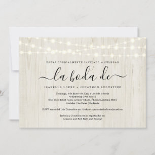 Spanish Wedding Invite All in One w- RSVP Registry