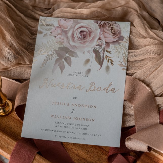 Spanish Wedding Nuestra Boda Rose Gold (Creator Uploaded)