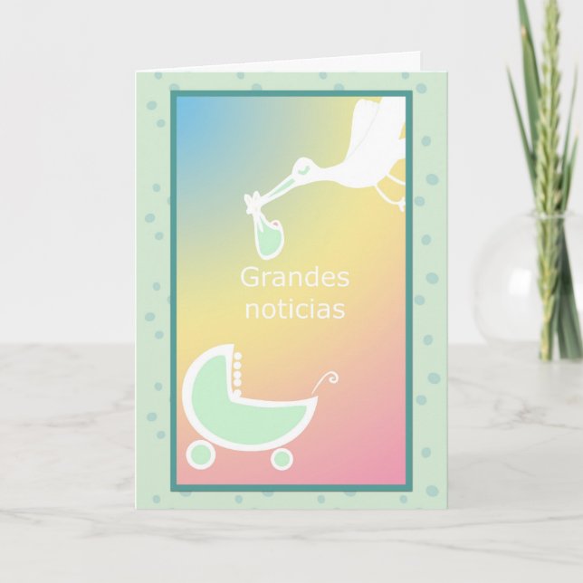 Spanish We're Expecting Card (Front)