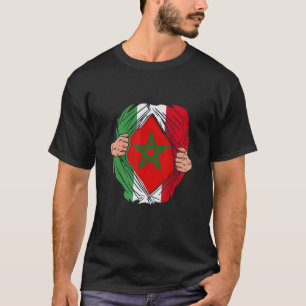 Spanish with Moroccan roots Maroc Flag with Spain T-Shirt