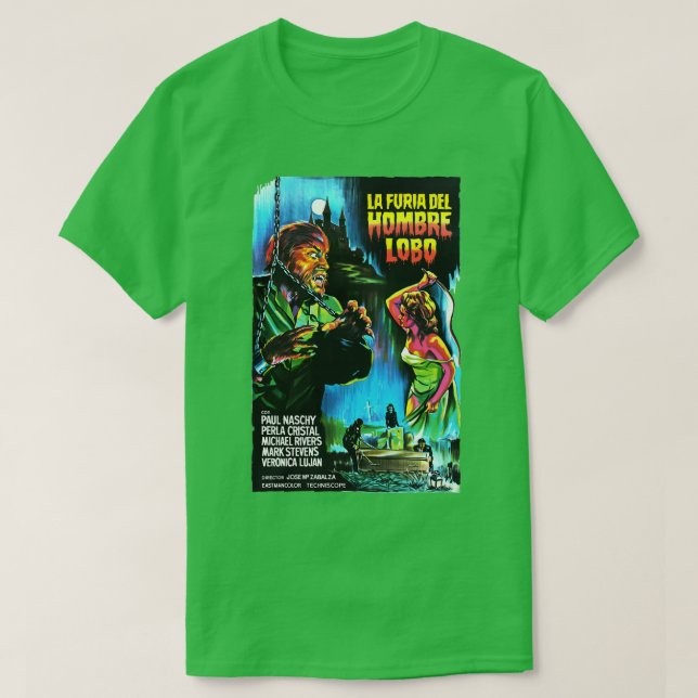 Spanish Wolfman Halloween T-Shirt (Design Front)