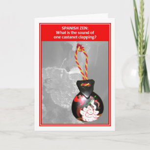 Spanish Zen One Castanet Funny Birthday Card