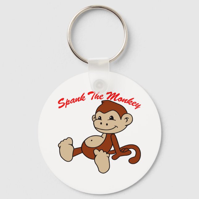 Spank The Monkey Keychain (Front)