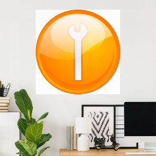 Spanner Symbol Tool Poster