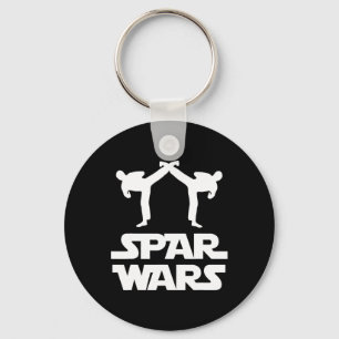 Spar Wars Mma Karate Taekwondo Boxing Martial Arts Keychain