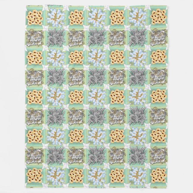 Spare Parts Faux Quilt Fleece Blanket (Front)