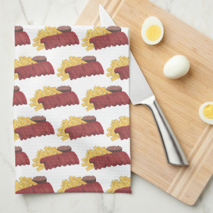 Spare Ribs BBQ Barbecue Barbeque Rib Cookoff Kitchen Towel