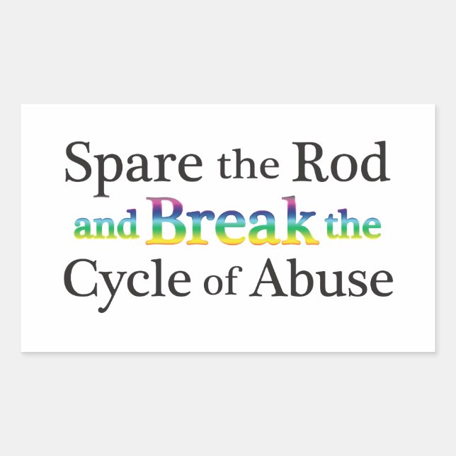Spare the Abuse Sticker (Front)