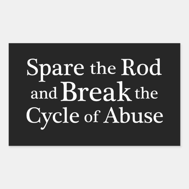 Spare the Rod Sticker (Front)