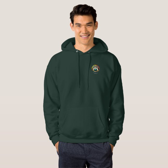 SPARETIMES Men's WHITE Letter Pullover Hoodie (Front Full)