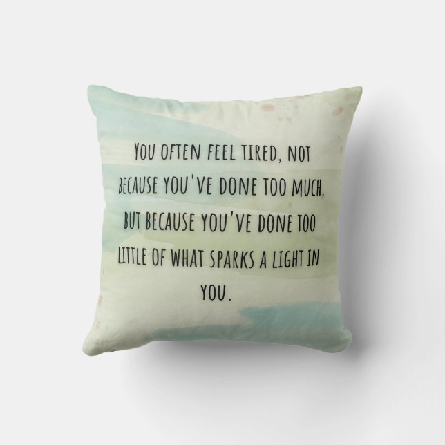 Spark a Light Within Throw Pillow (Back)