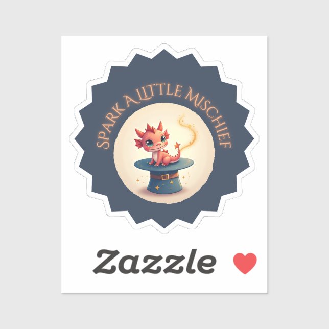 Spark a Little Mischief – Magical Dragon Sticker (Sheet)