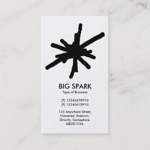 Spark - Black on White (Platinum) Business Card