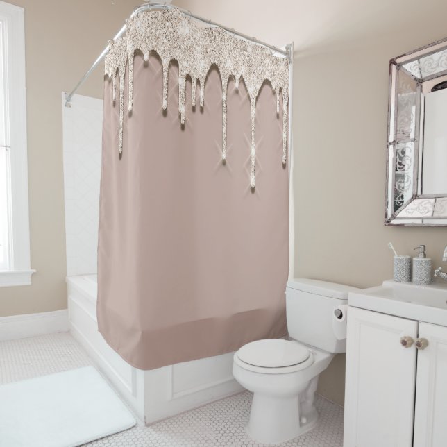 Spark Drips Glitter  3d effect Ivory Natural Rosse (In Situ)