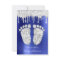 Spark Drips Silver Royal Blue Baby Shower Feet
