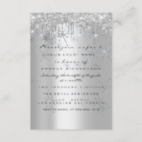 Spark Glitter Rose Silver Bridal Sweet 16 Snow