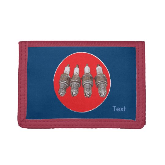 Spark plugs of the engine trifold wallet