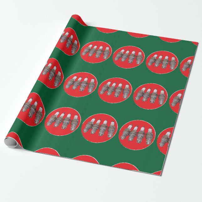 Spark plugs of the engine wrapping paper (Unrolled)