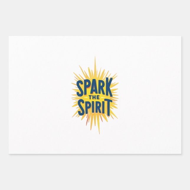 Spark the Spirit" Wrapping Paper Sheet (Front)