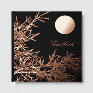 Sparking Crystal Tree In Moonlight Guest Book