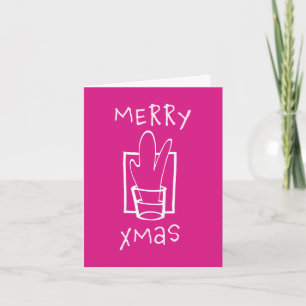 Sparking Xmas Glass Holiday Card