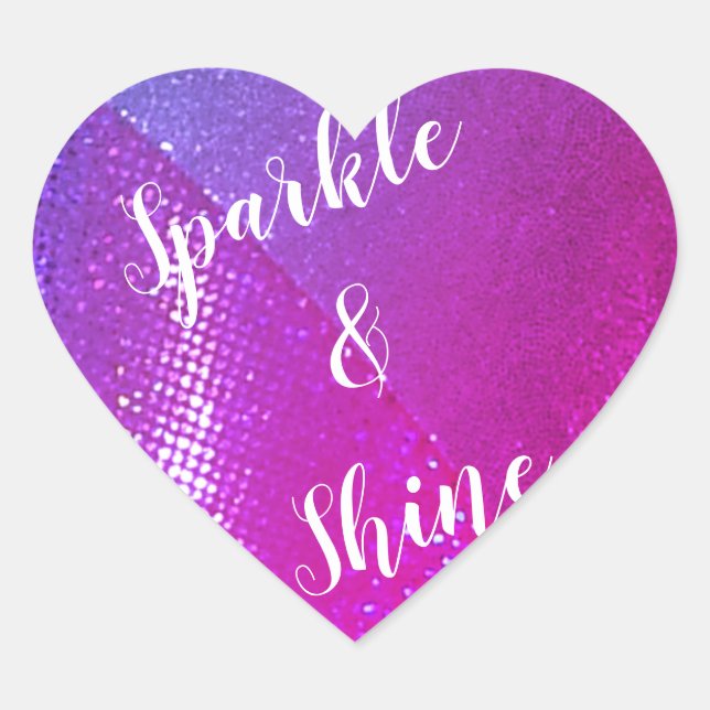 Sparkings & Shine Custom Purple Coeur Sticker (Devant)