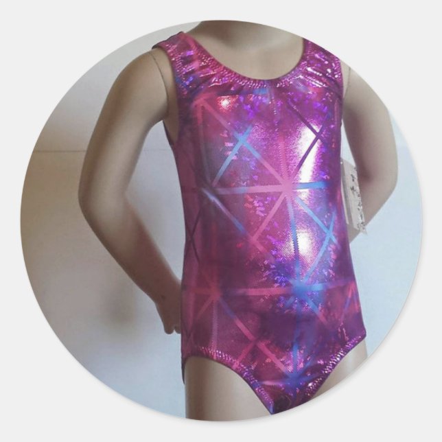 Sparkle and Shine Leotard Lover Classic Round Sticker (Front)