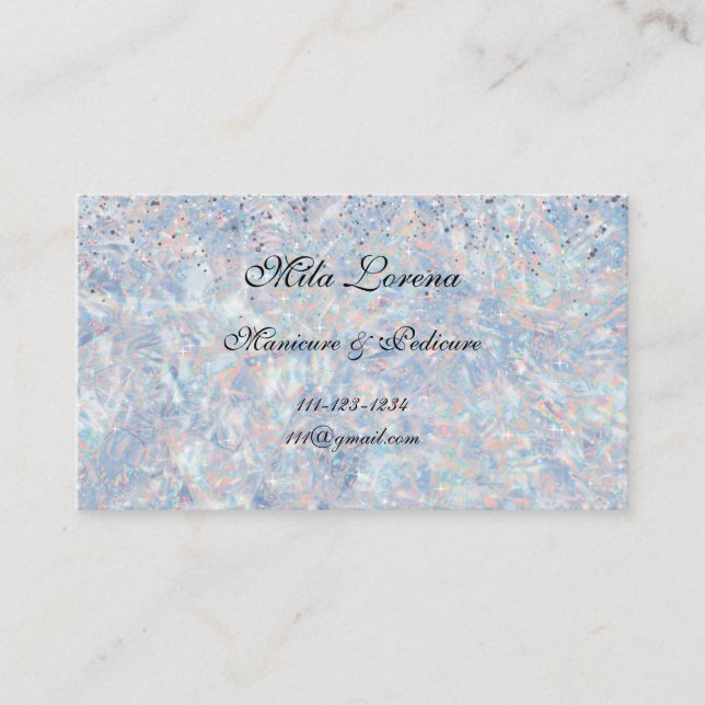 SPARKLE AND SHINE WITH OUR OPAL THEMED  BUSINESS CARD (Front)