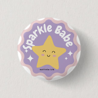 Sparkle babe 1 inch round button