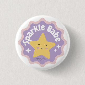 sparkle babe 1 inch round button