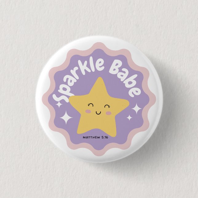 sparkle babe 1 inch round button (Front)