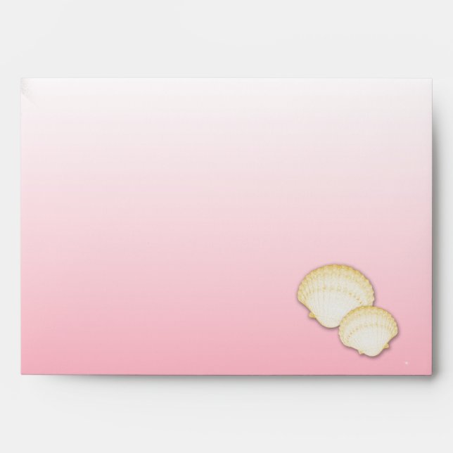 Sparkle Beach Gold Starfish and Shells Envelope (Front)