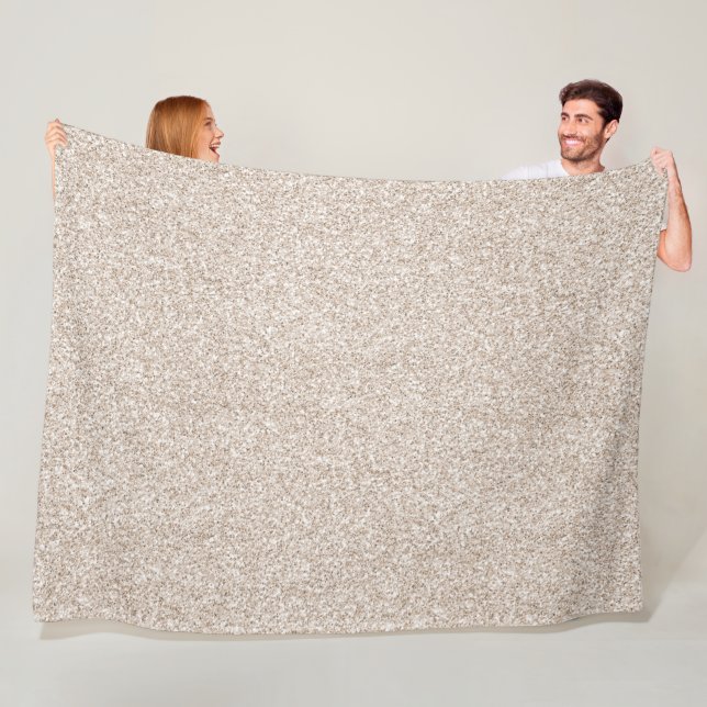 Sparkle Blush Cream Glitz Glitter         Fleece Blanket (In Situ)