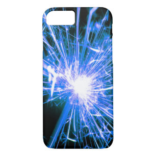 Sparkle Boom Crack Black Blue and White Case-Mate iPhone Case
