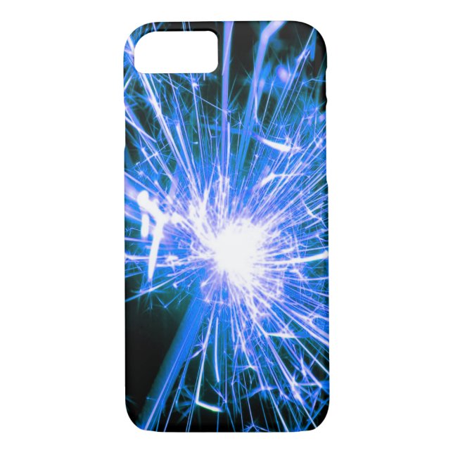 Sparkle Boom Crack Black Blue and White Case-Mate iPhone Case (Back)