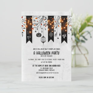 Sparkle Bunting Halloween Party Invitation