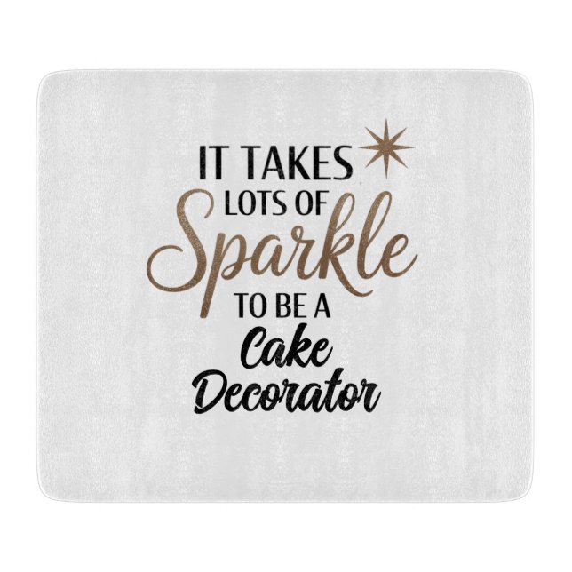 Sparkle Cake Decorator Cutting Board (Front)