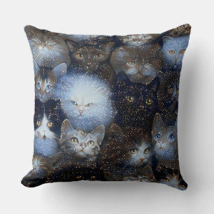 Sparkle Cats Throw Pillow