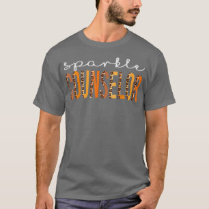 Sparkle Counsellor leopard Cute Fall Autumn Thanks T-Shirt