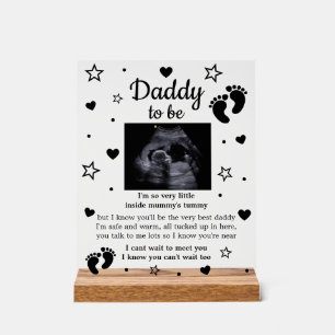 Sparkle Daddy to be Poem from Bump Ultrasonography Acrylic Sign