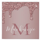 Sparkle Drips Rose Gold Monogram